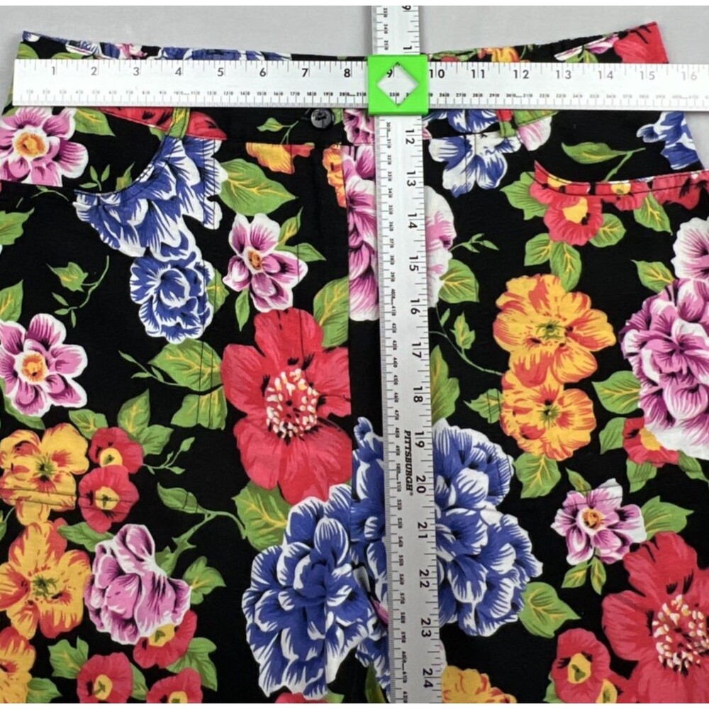 Vintage Heart of Palms Grandma Floral Matching Set Linen Blend Size 10 - Picture 5 of 10